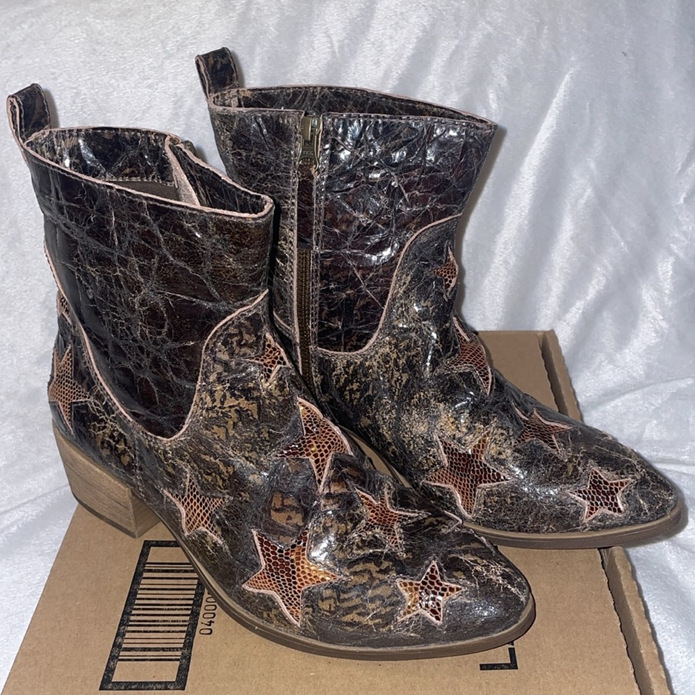 NWT SHERIDAN MIA STARR Crinkle Finish Bootie - Picture 4 of 11